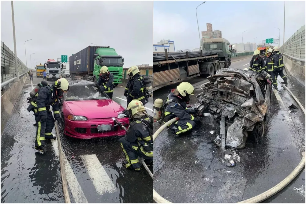 【西濱火燒車】姊上月才車禍重傷　妹攜男娃探望回程竟也遇劫