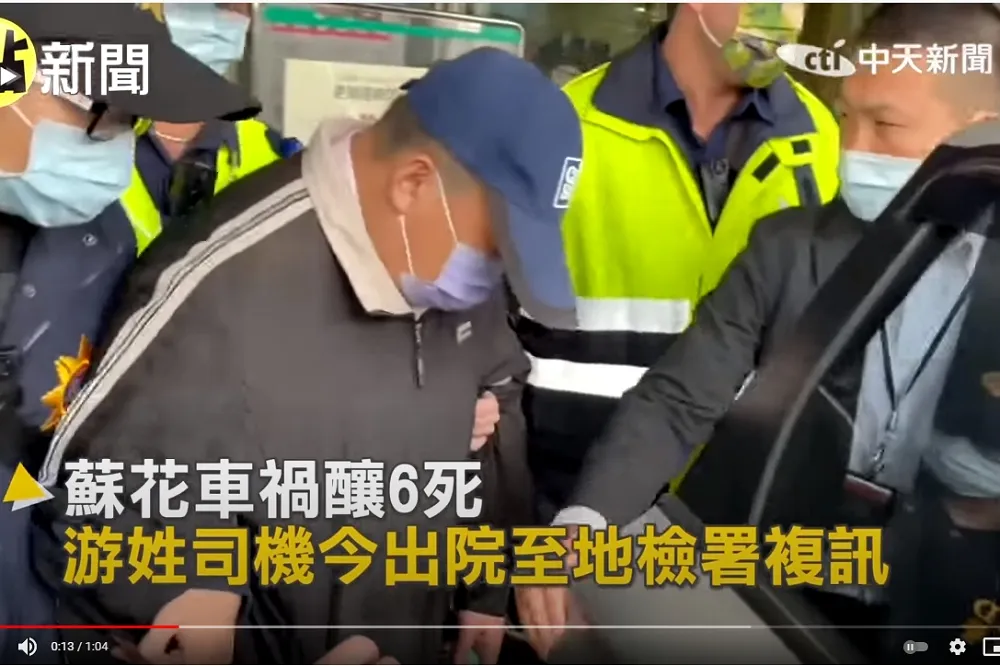 【遊覽車撞山壁6死】駕駛游志豪被依過失致死　100萬交保候傳
