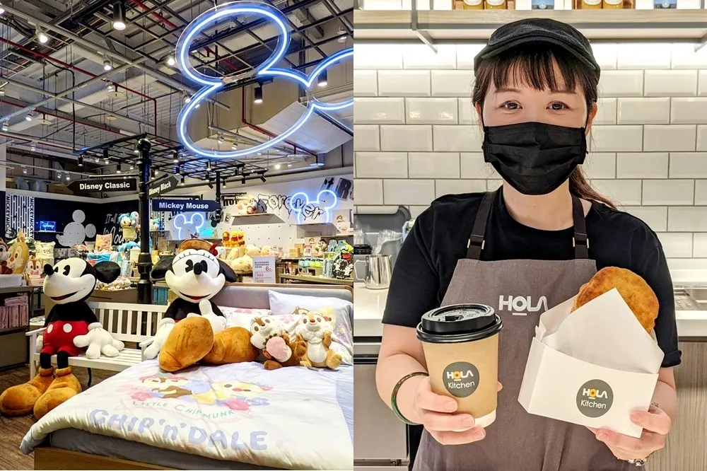 HOLA 內湖旗艦店 4/8 煥新開幕！巨型米奇現身迪士尼聯名專區、複合式廚房推出 7 種口味厚片吐司套餐