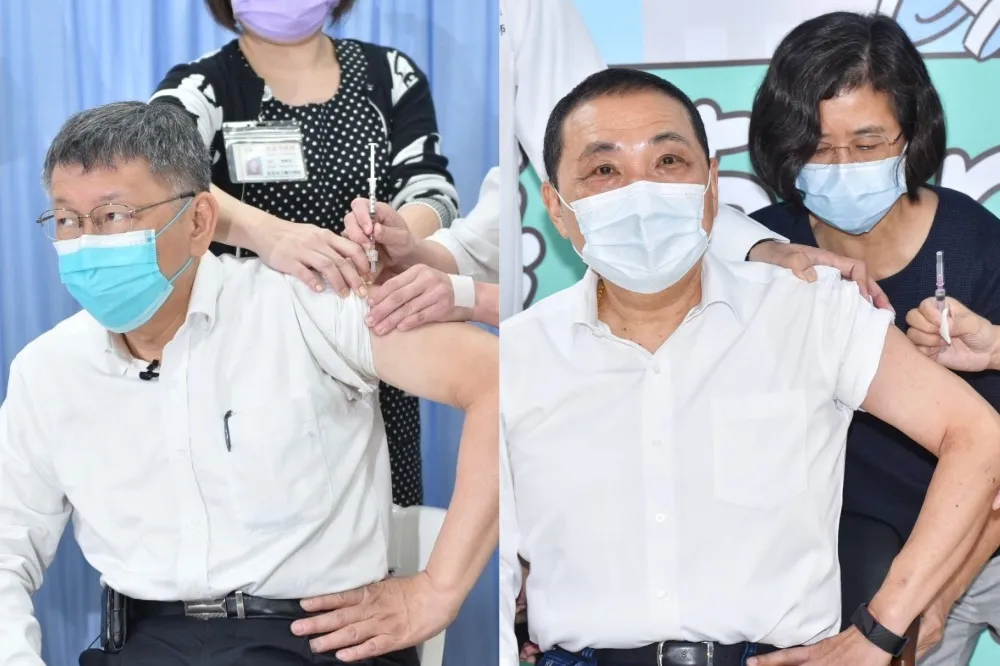 【六都首長打AZ】鄭文燦搶頭「針」　侯友宜、柯文哲挽袖救接種率