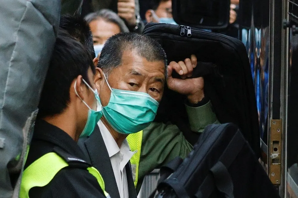 因參與831香港維園、831港島遊行　黎智英將入獄14個月