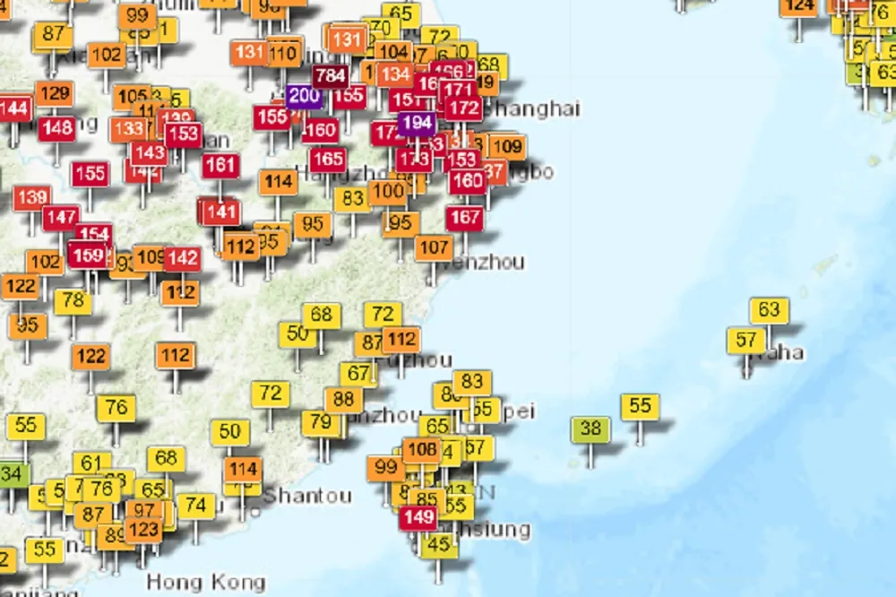 中國空污南襲！北台灣空品「亮紅燈」　外出戴好口罩