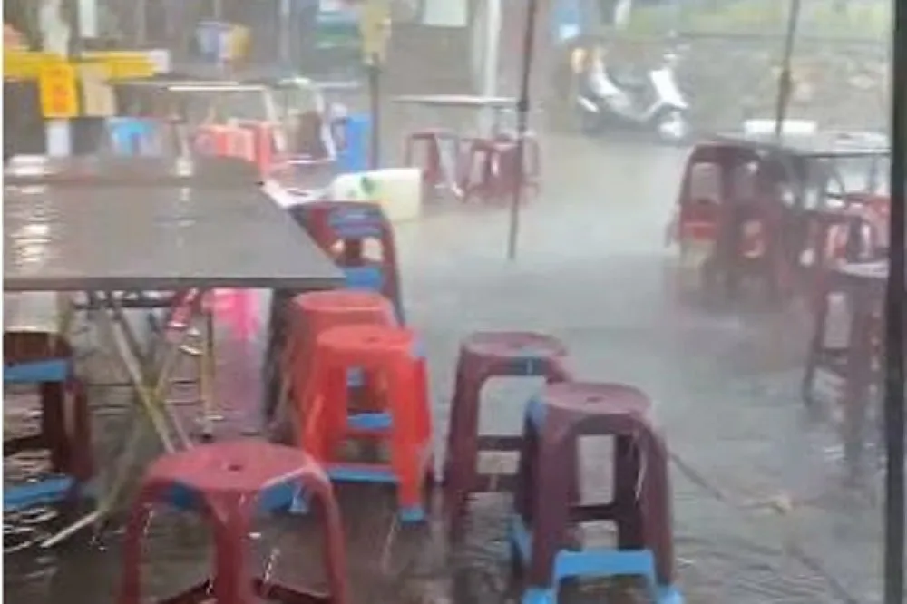 【有片】清境農場午後降豪雨+冰雹　網友羨慕喊：好想要
