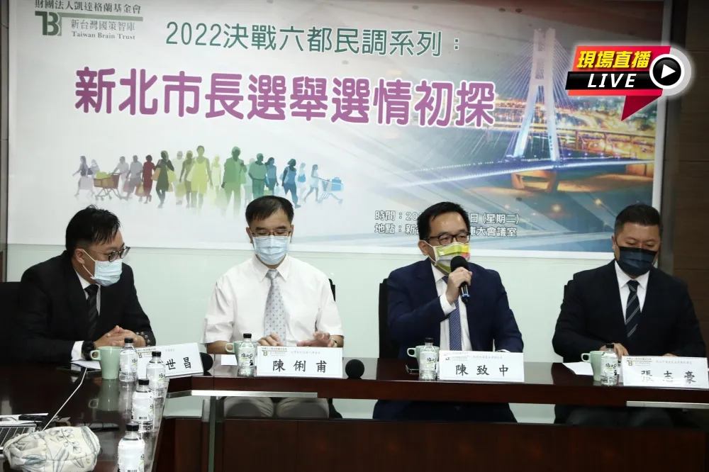 【直播】2022決戰六都　新台灣國策智庫公布新北市長初探民調