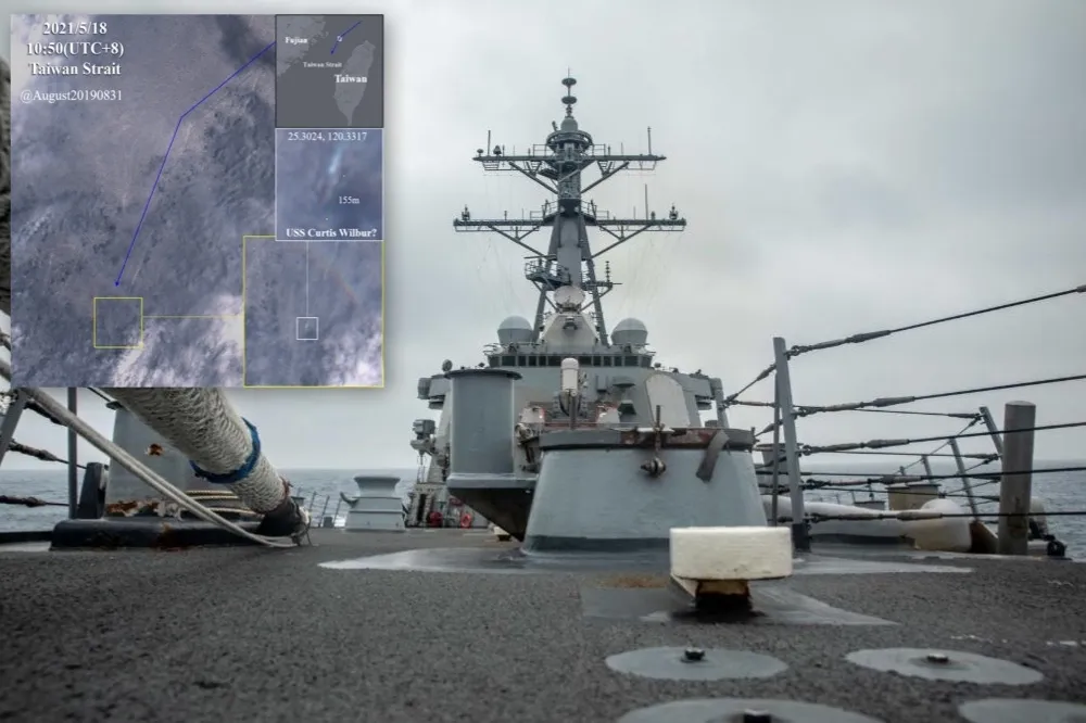 美柏克級導彈驅逐艦「柯蒂斯魏柏號」18日航經台海　拜登上任後第五次！