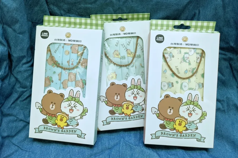 【開箱片】熊大、兔兔、莎莉 6/23 起陪你防疫！「LINE FRIENDS 田園樂系列口罩」於 6 大通路開賣