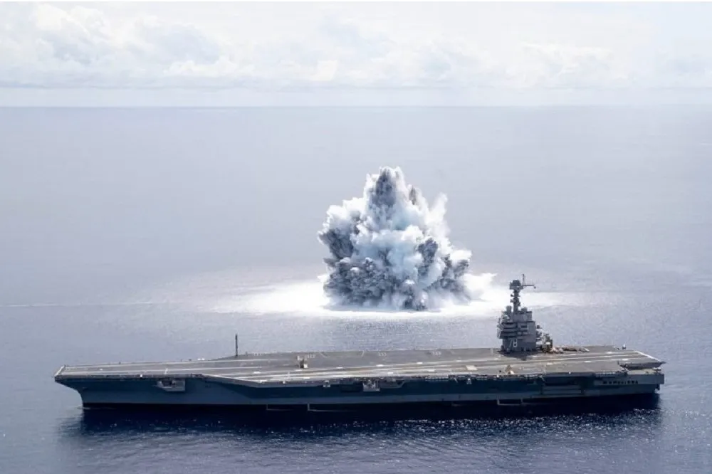 為何美軍要炸自己的全新航空母艦　了解「全艦衝擊測試」