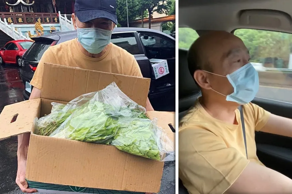 賣菜郎回來了！「苦人更多且更苦」　韓國瑜冒雨捐物資給育幼院