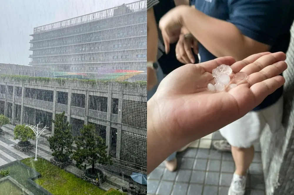 對流雨彈炸開！10縣市大雨特報　屏東下冰雹民眾嗨翻