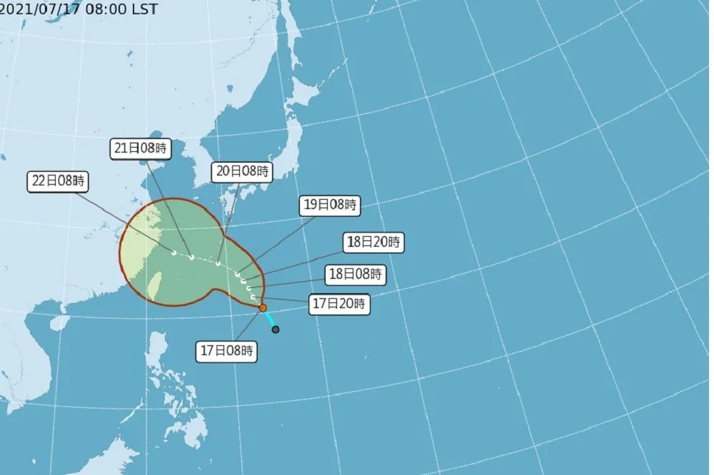 「烟花」颱風最快今晚生成！　20日起影響台灣降雨時間曝光