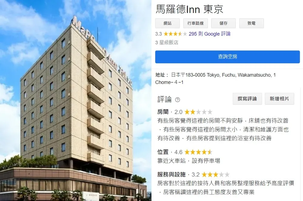 網友衝評價幫戴資穎「升等」飯店　遭Google校正回歸變回3星