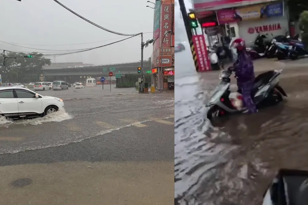 台灣變成「黃番薯」溼答答　氣象局針對19縣市發布大雨特報