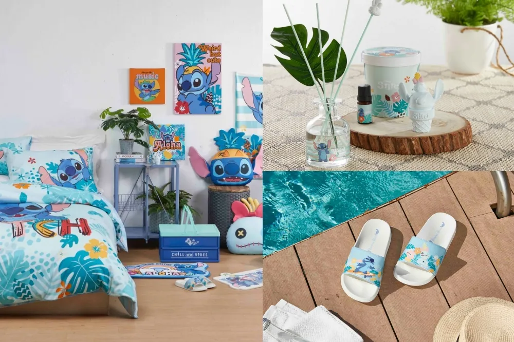 【有片】HOLA ╳ 史迪奇聯名新品上市！超可愛寢具組、療癒造型擴香等 19 款實用商品　讓你一秒置身夏威夷