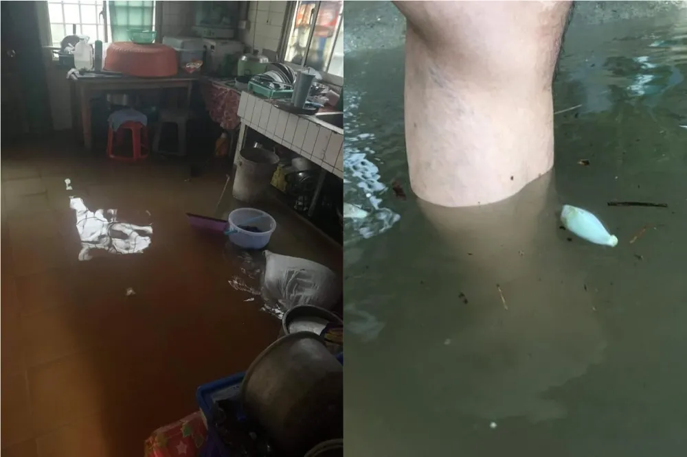 雨彈太強！雲林台西鄉停班課　馬路變水路急封、民宅慘淹至小腿肚