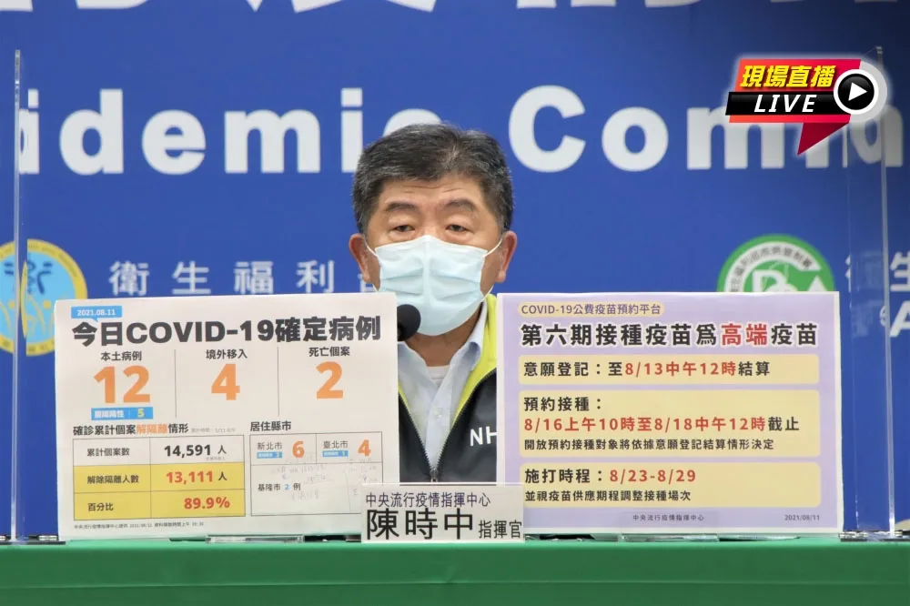 【直播】4類人開打莫德納+醫護分批混打　陳時中14:00最新疫報