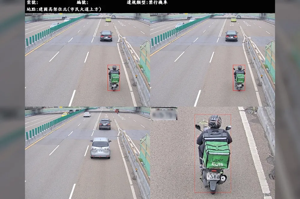 北市2高架啟動科技執法　外送員、大怪獸違規行駛全都錄