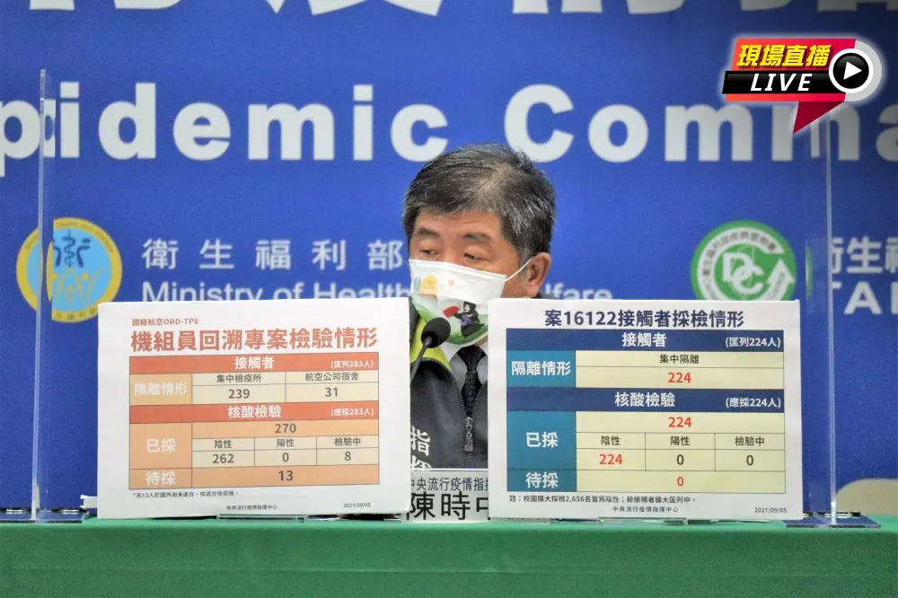 【直播】鬆口擬讓機組員打第3劑防「突破性感染」 　陳時中14:00最新說明