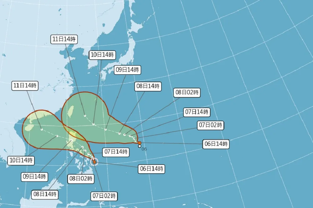 輕颱「康森」已生成！　北北桃等10縣市傍晚發布大雨特報