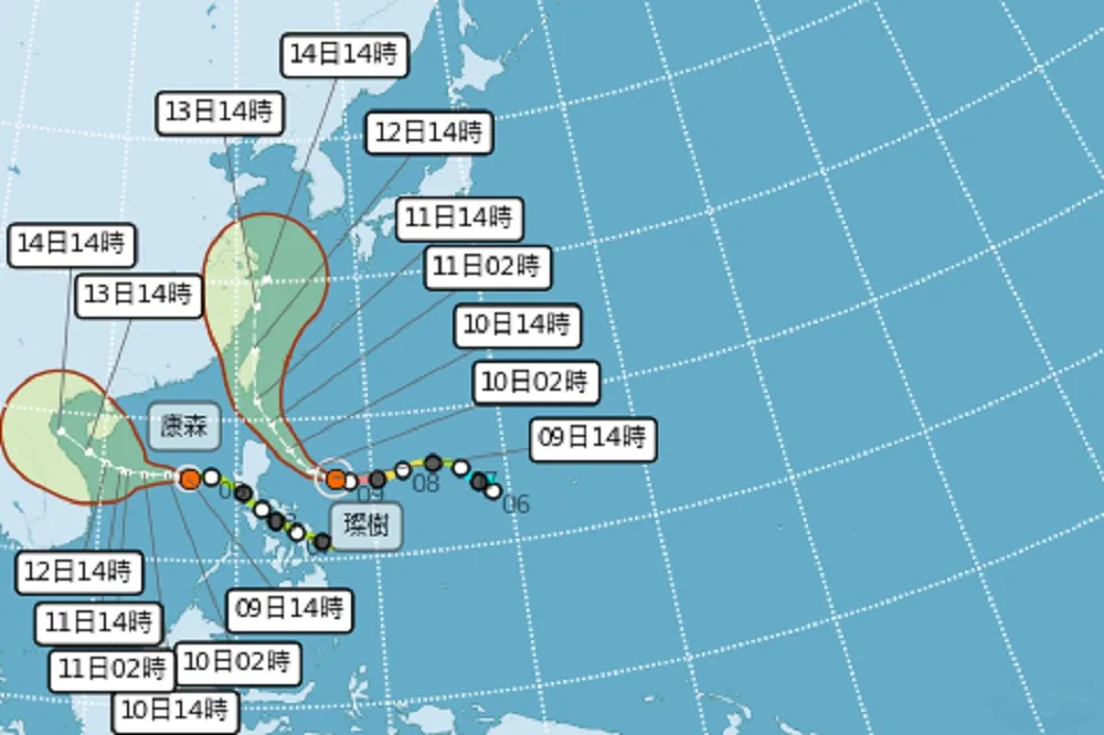 強颱「璨樹」最新路徑曝光　恐從花東登陸貫穿北台
