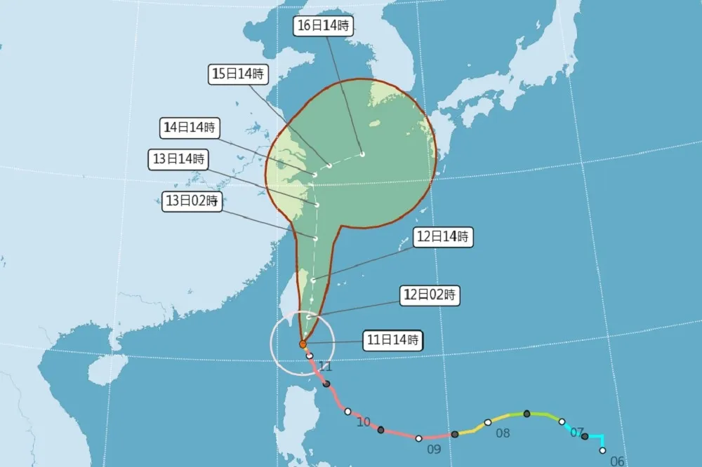 【璨樹變中颱】警戒範圍再擴大　全台17縣市風雨愈晚愈大