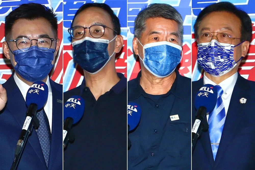 【黨魁戰砍見骨】朱扣張「紅帽」、江要「跪小英」　藍辯論淪嘴砲戰