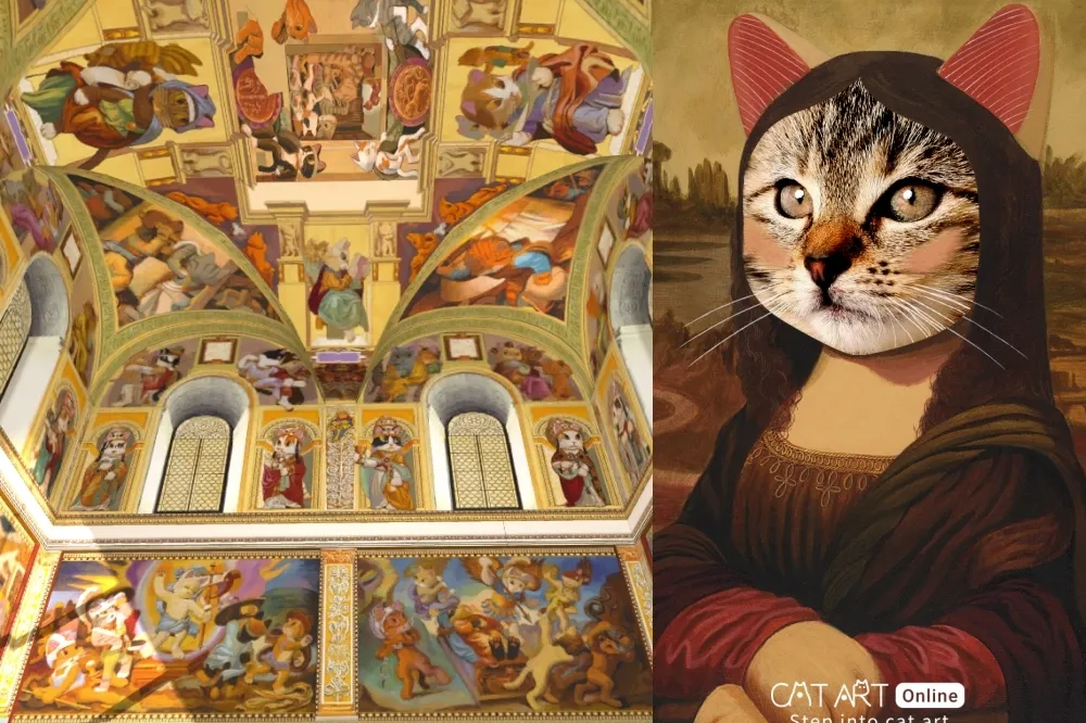 【有片】貓娜麗莎動起來了！《Step into Cat Art 走進喵次元》邀請貓奴們線上觀展　一次購票不限次數、跨裝置觀看