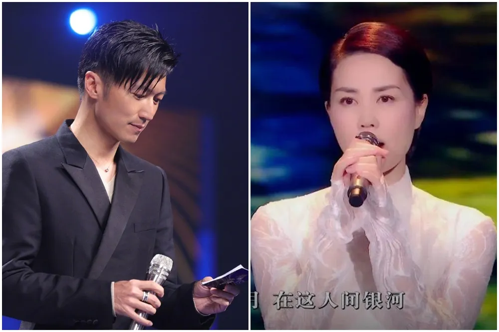 【央視中秋晚會】謝霆鋒表情僵硬看王菲預錄演出　中國網友譏「大型假唱現場」
