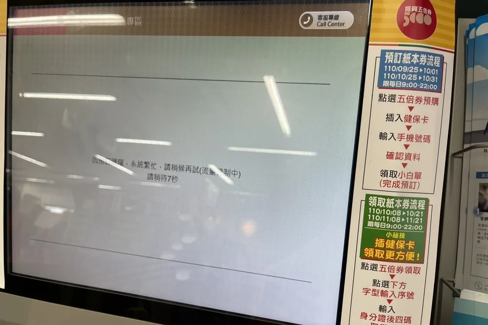 實體五倍券25日預約登記開跑　超商準時當機至少花30分才能搞定