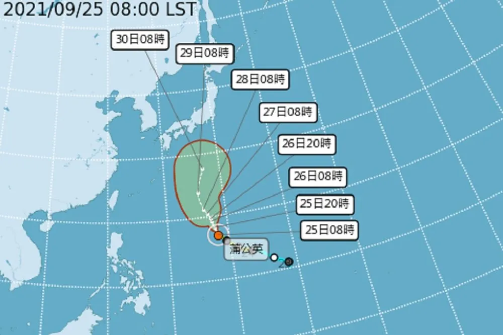 「蒲公英」颱風急速暴肥27日將轉強颱　下周東南部將有強降雨