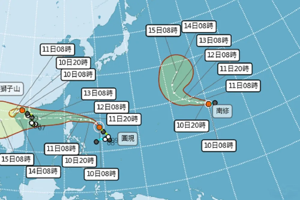 3颱蠢蠢欲動！「圓規」逼近今晚8點發海警　明後天嚴防風雨