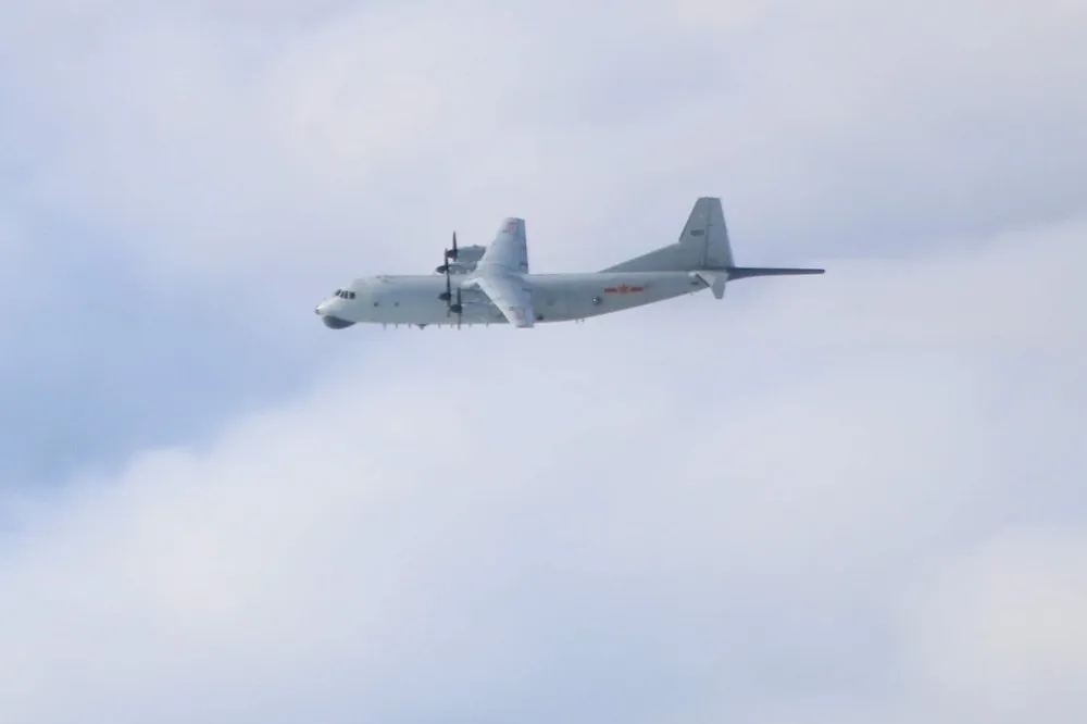 地上狂震天上也不平靜！　中國解放軍又派運8反潛機擾我空域遭驅離