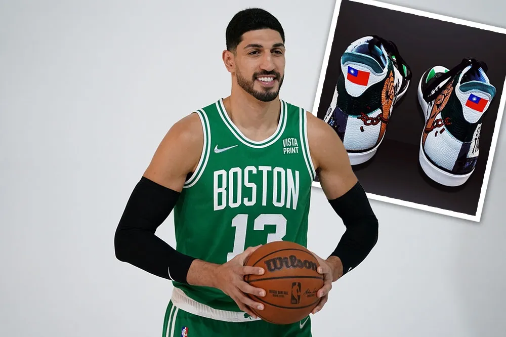 把台灣國旗印在球鞋上　NBA球星坎特推文挺台：絕不能屈服於邪惡中共！