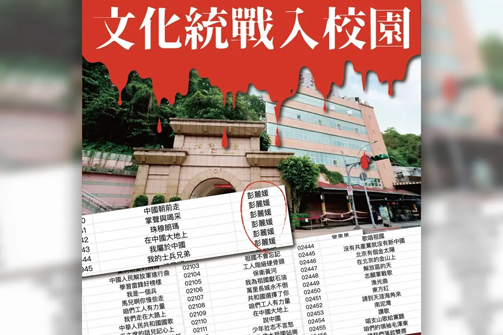 中共滲透？世新才藝賽歌單赫見《毛主席的戰士最聽黨的話》　校方駁斥了