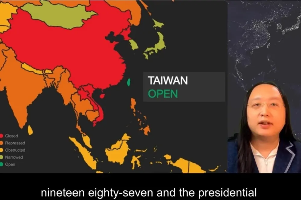 【台灣與中國顏色不同】白宮民主峰會唐鳳畫面被消失　美參議員要求拜登說明