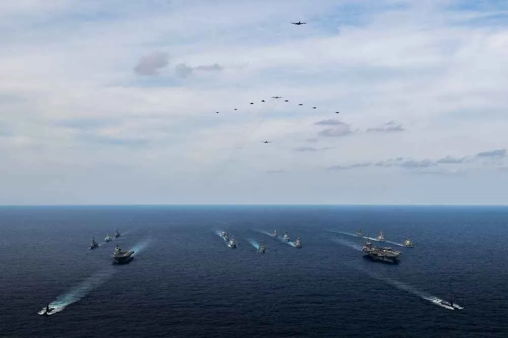 【2022台灣有望首次參與】全球最大海上軍演　環太平洋軍演曾高達55艘船艦、破2百架戰機參與