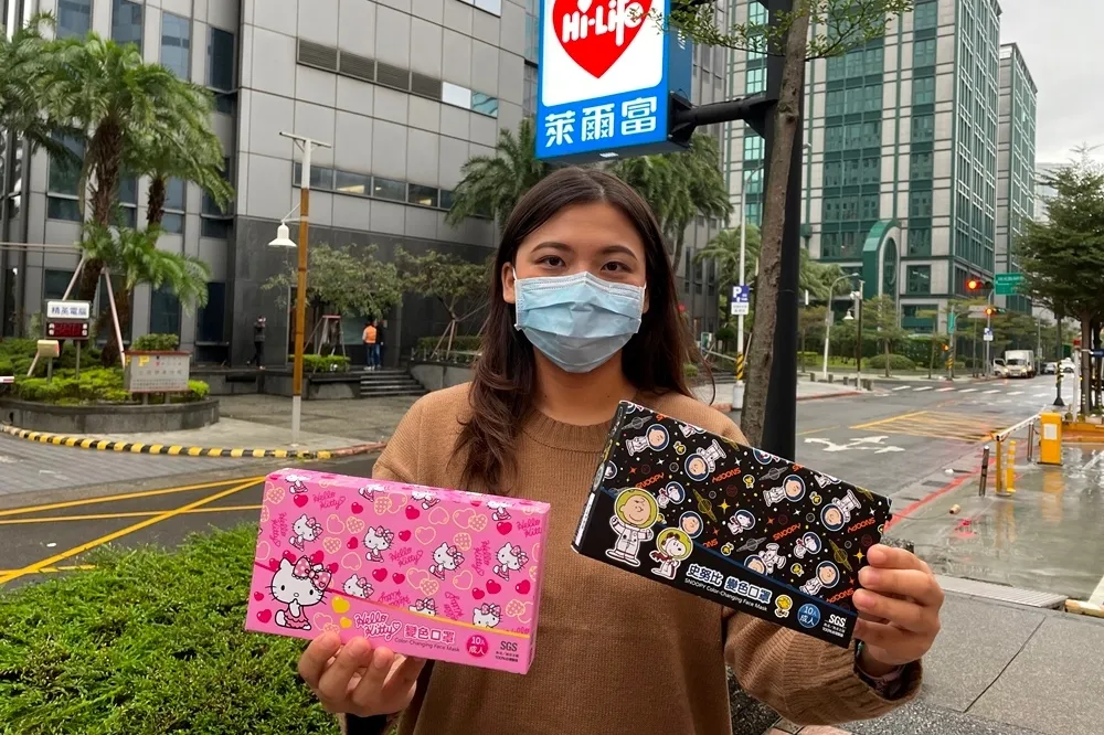 會變色的口罩！萊爾富 12/29 起推出「史努比漫步太空」與「心動 HELLO KITTY」溫感變色防護口罩