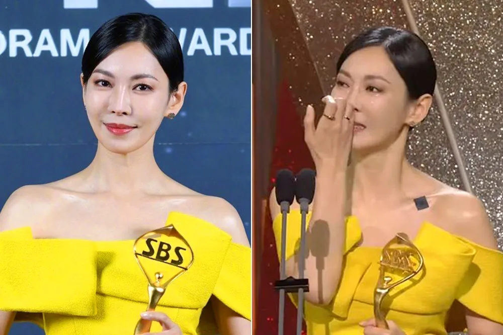 【擊敗宋慧喬】金素妍出道28年終奪演技大賞　淚喊「愛你」感謝老公李尚禹