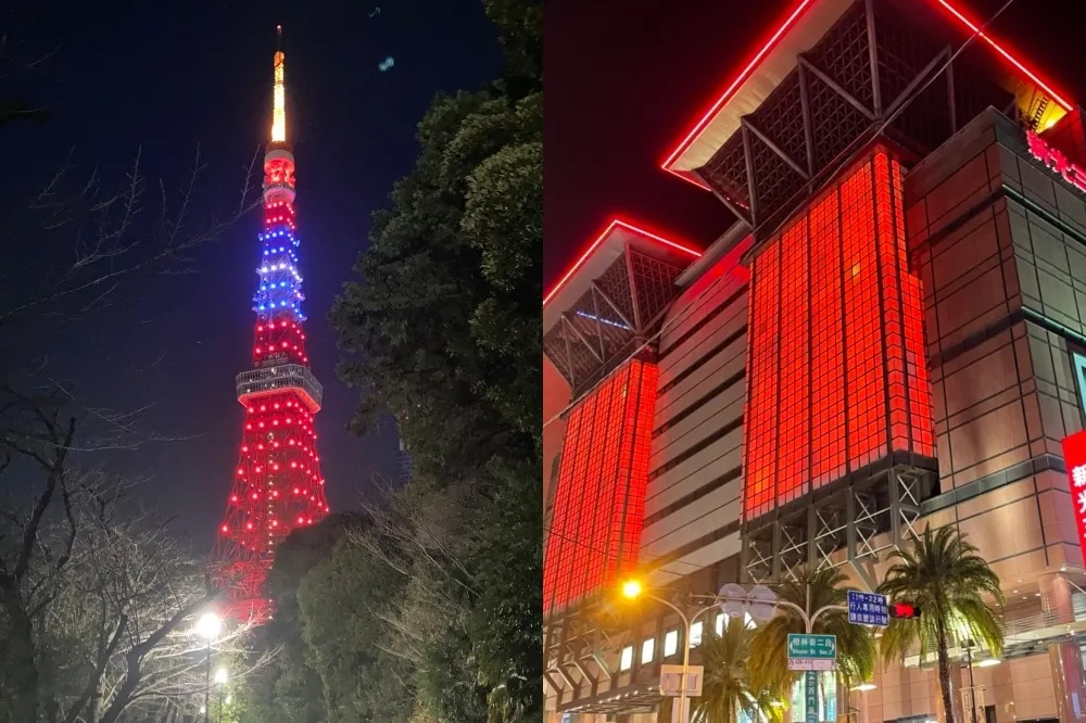 呼應「台灣祭」東京鐵塔展演台灣國旗光雕秀！台南新光三越點亮「日本紅」跨海遙送新年祝福