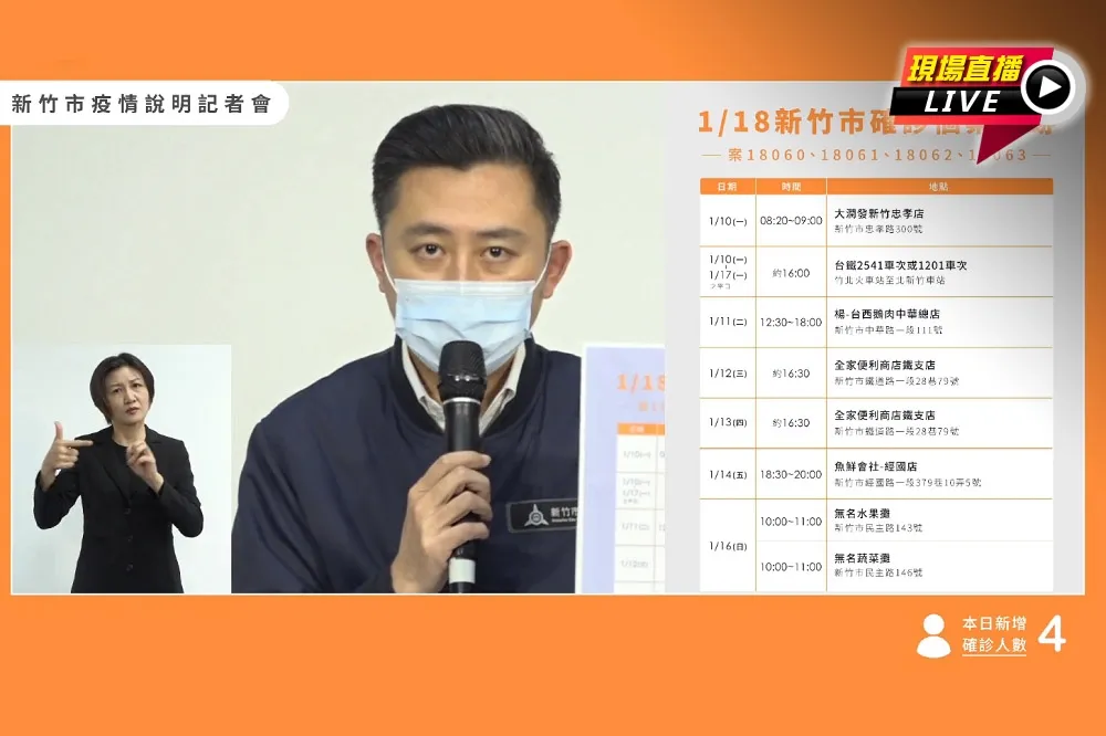 【直播】新竹確診足跡曝「曾啖鵝肉、逛大潤發」　林智堅15:00火線說明