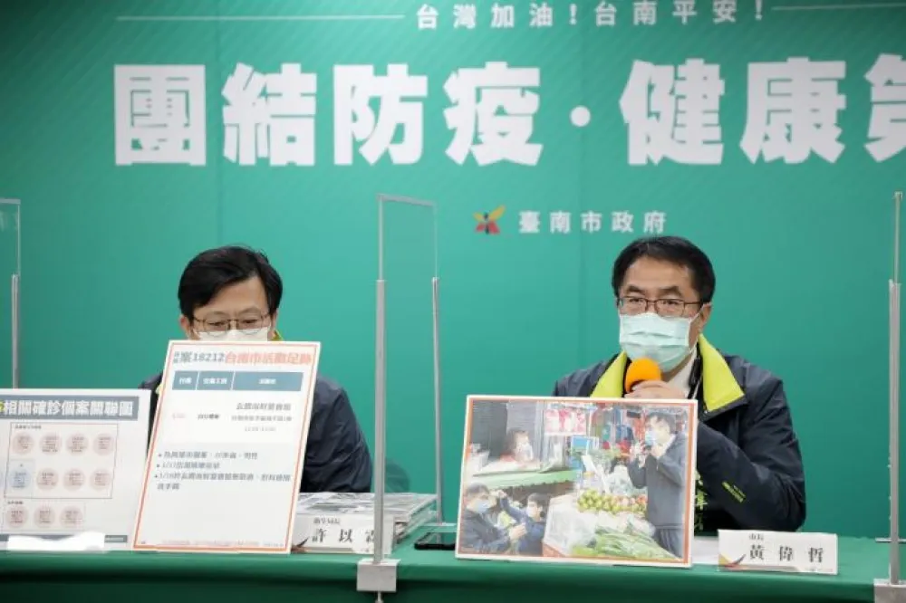 不滿高雄個案未主動通報  黃偉哲:若造成破口不會原諒