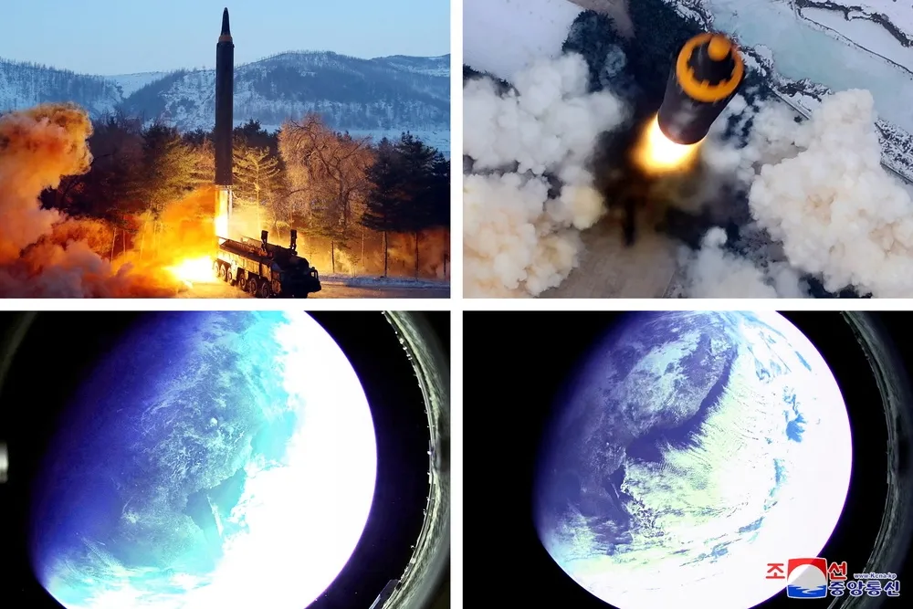 【一月7次】大秀太空「自拍照」　北韓試射火星12中程彈道飛彈