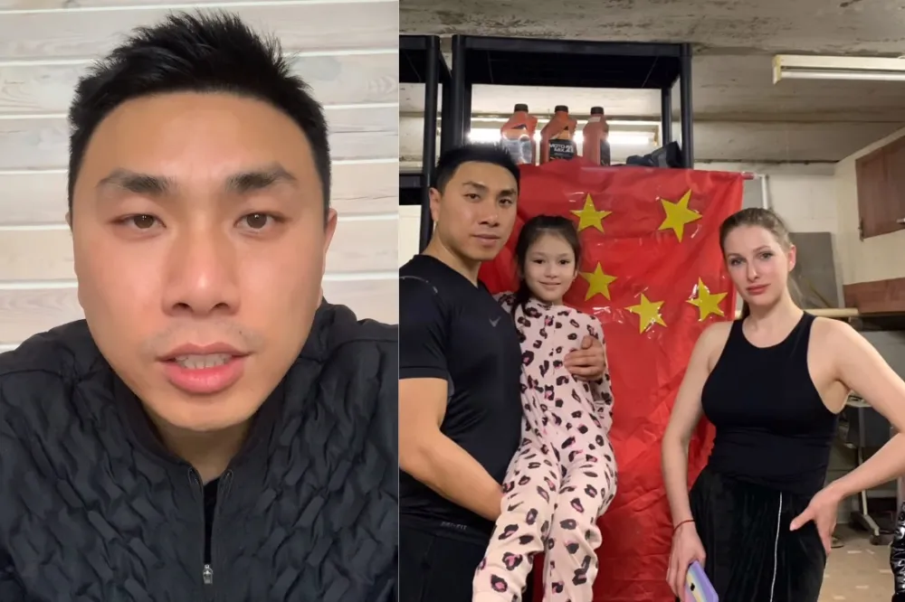 【網紅變戰地記者】「中國魯蛇」不撤僑！護烏克蘭妻女到底　PO導彈插馬路照嚇壞網友