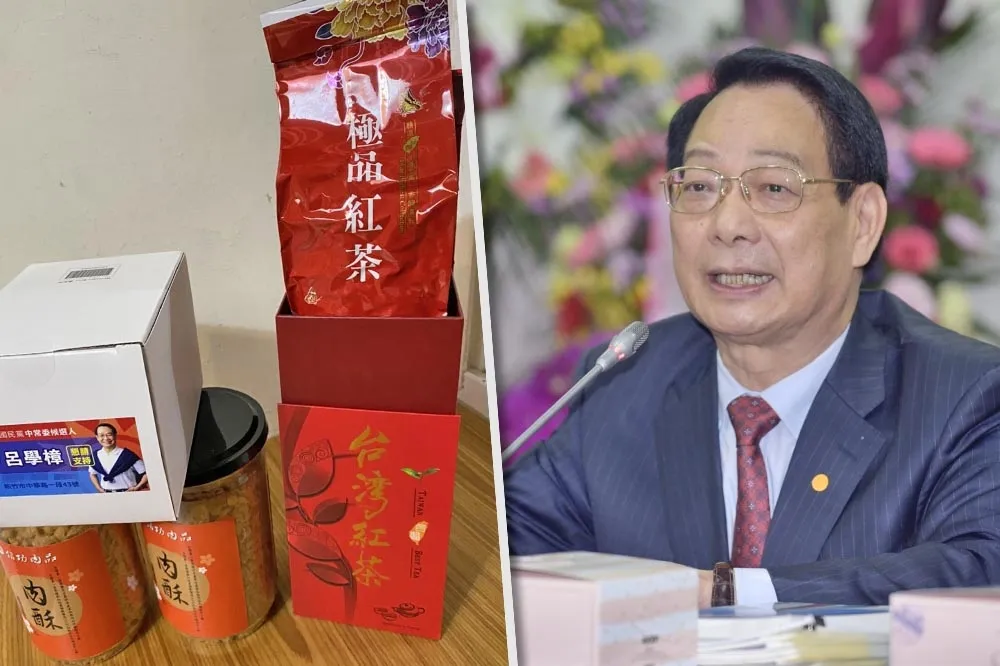 藍常委沾賄氣！「賓士王」呂學樟爆宴客送禮　大貼懇請支持貼紙