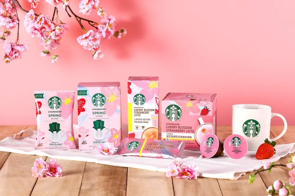 雀巢推出 4 款春季限定「星巴克櫻花系列新品」　7-11、全聯、家樂福等指定通路販售