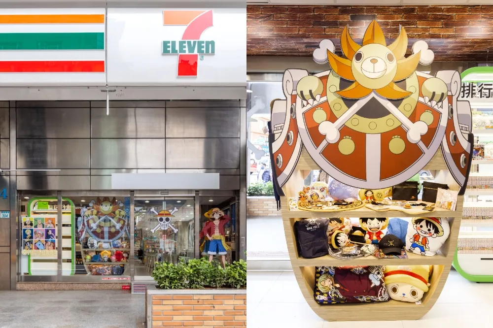 7-11 航海王主題店登場！1:1 魯夫霸氣駐店、木紋設計彷彿登上千陽號　限定周邊同步開賣