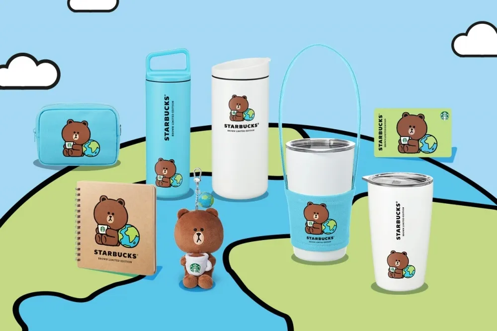 歡慶世界地球日！星巴克 ╳ LINE FRIENDS 聯名商品上市　熊大杯款、提袋等實用商品搶先看