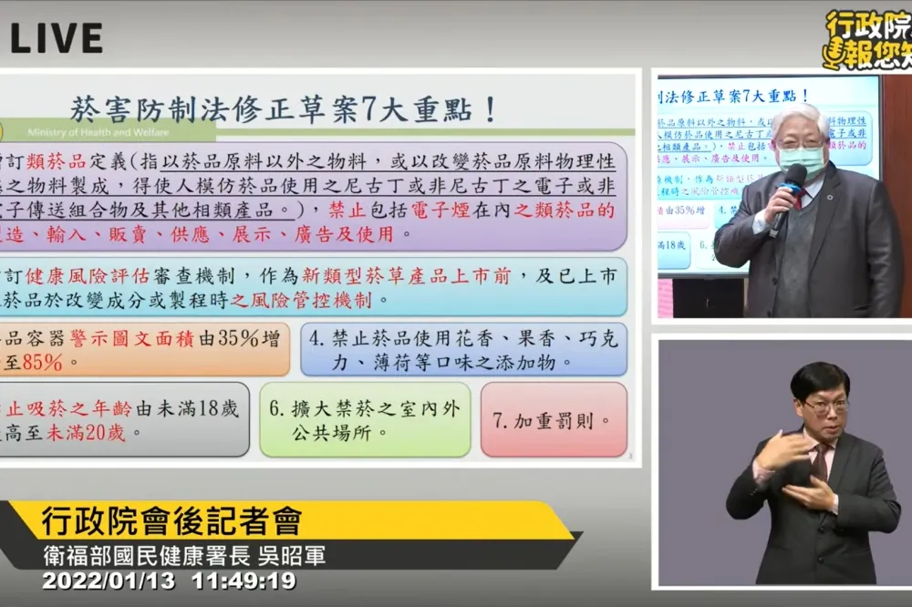 《菸防法》草案修法引論戰　台灣學者認同國際視新興菸品為減害工具