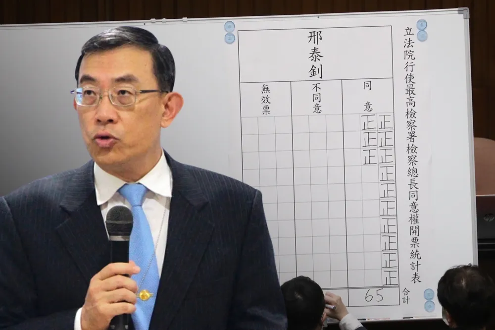 立院65票同意！邢泰釗出任檢察總長　國民黨團拒背書