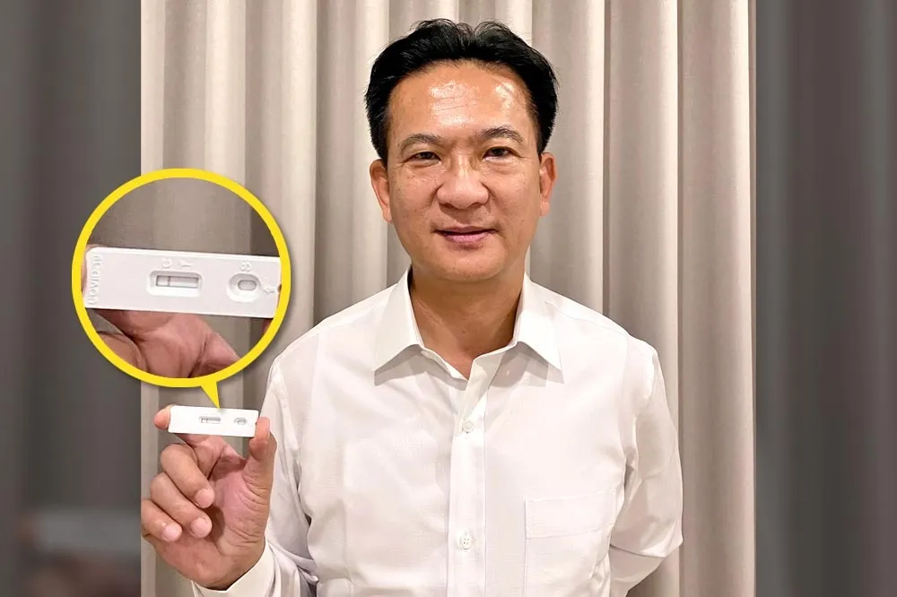 助理快篩陽！綠委林俊憲秀快篩「一條線」　辦公室緊急居家辦公
