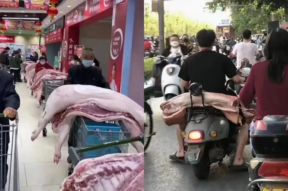 【鄭州封城】民眾擠爆賣場　怕無糧可吃直接買走一頭豬
